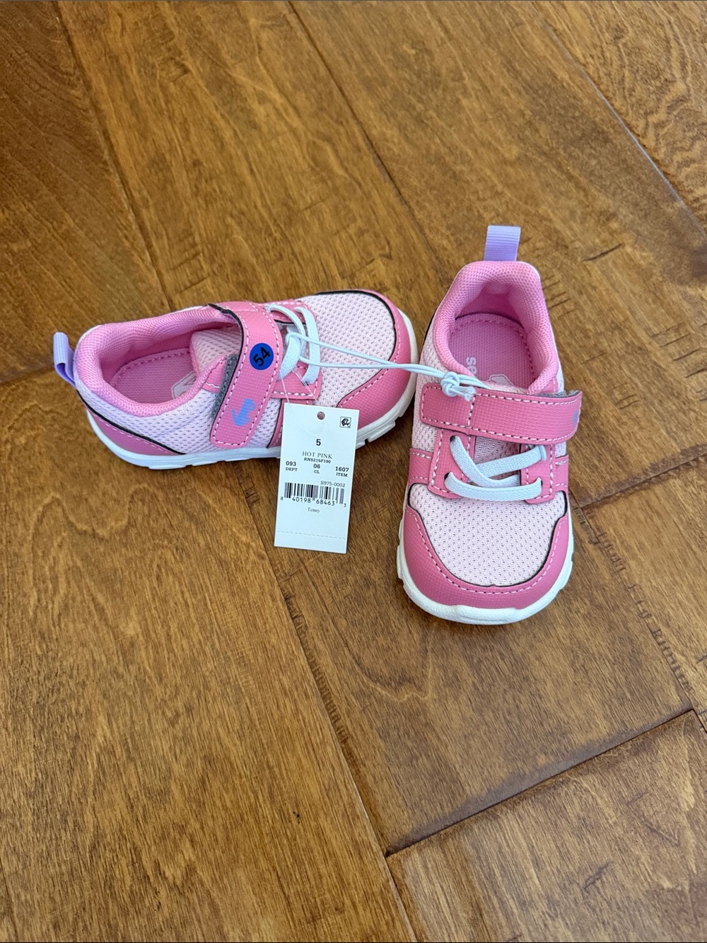 See Kai Run Pink Kids Sneakers with White Accents